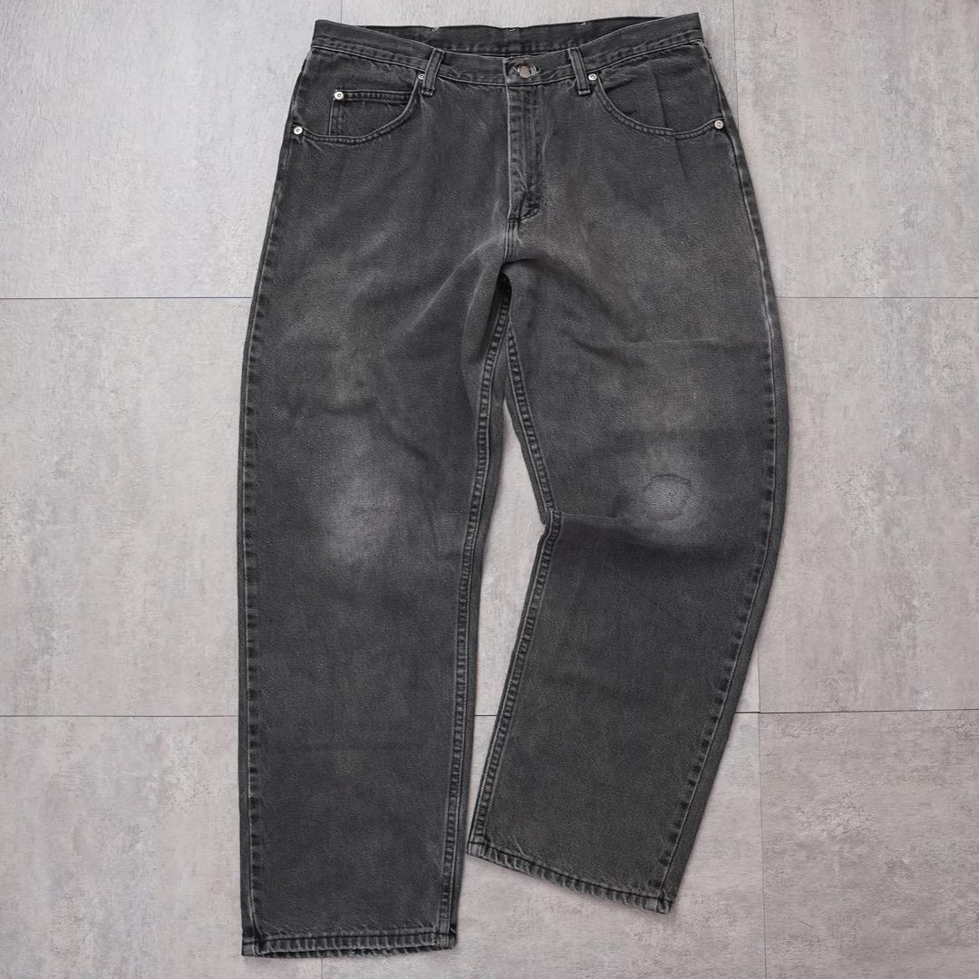 00s Coogi W40 美品00s極太 COOGI W40 バギーブラックデニム 豪華刺繍