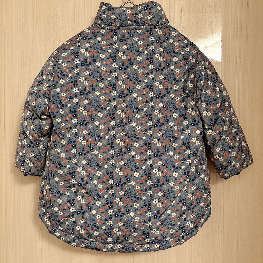 プチバトー　Petit Bateau 中綿　アウター　花　ブルー　女の子 95