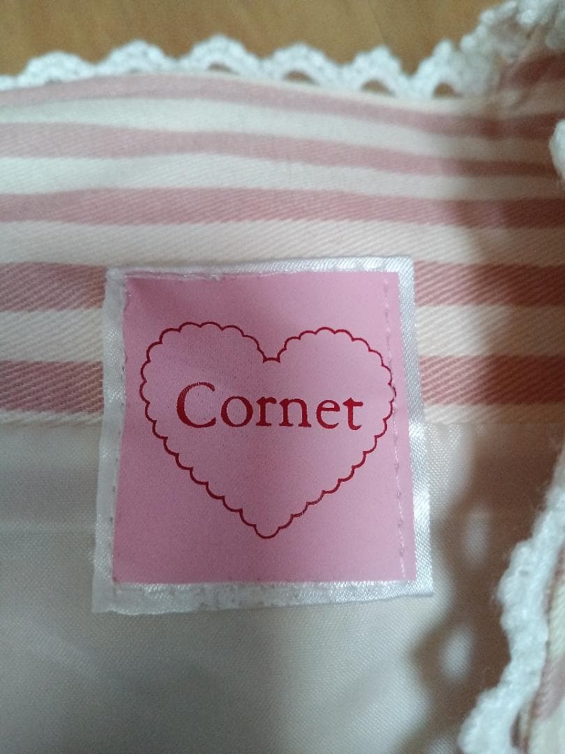 神*崎様 Cornet　ストライプ柄ワンピース　ピンク