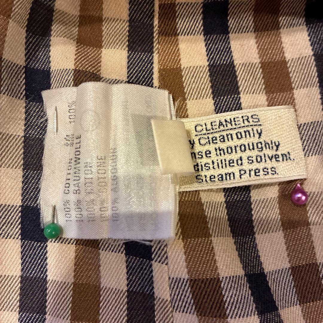 Aquascutum ステンカラーコート ネイビー