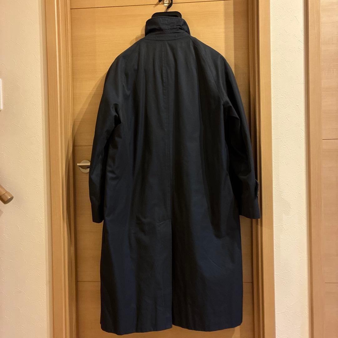 Aquascutum ステンカラーコート ネイビー