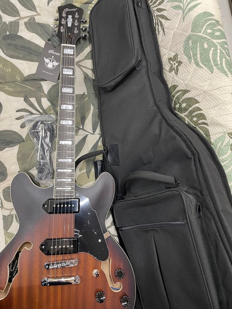 Grote P-90 セミホロウボディ エレキギター セミアコ