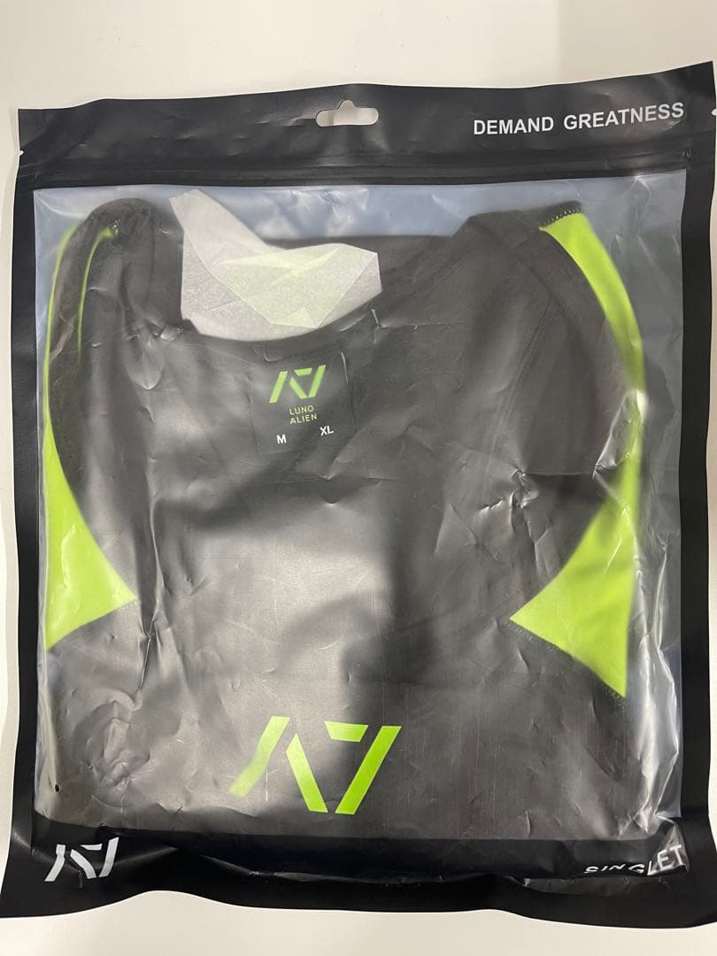 A7 シングレット ブラック/ライムグリーン メンズ XL A7 XL