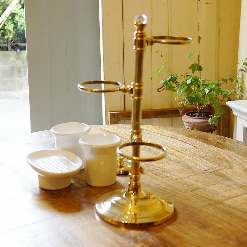 イタリア輸入　老舗スティラーズ製　高級ブラス(真鍮製)　ソープコスメツリー　浴室