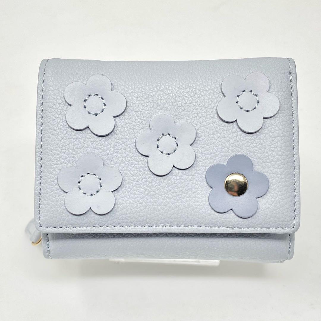 MARY QUANT 財布 フーリーデイジーパッチ マリークワント ブルー