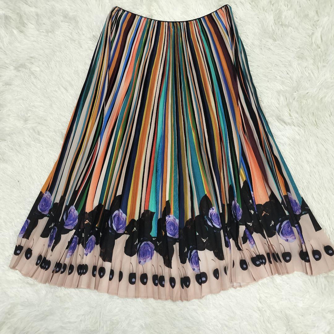 【PaulSmith】希少　スティルライフブルームスカート　プリーツ　裏地付き