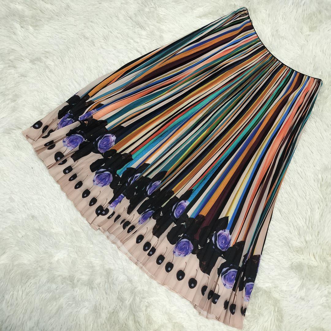 【PaulSmith】希少　スティルライフブルームスカート　プリーツ　裏地付き