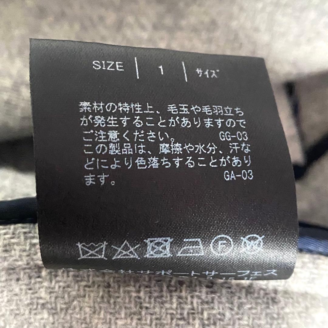 極美品 サポートサーフェス モヘヤウール チェックポンチョコート