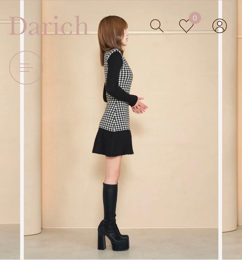 ポイントフリルチェックミニワンピース　Darich