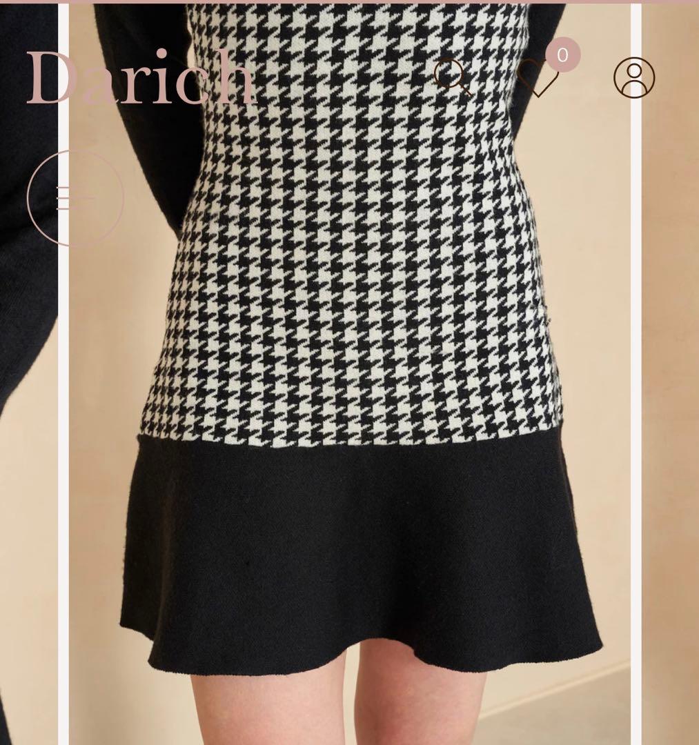 ポイントフリルチェックミニワンピース　Darich