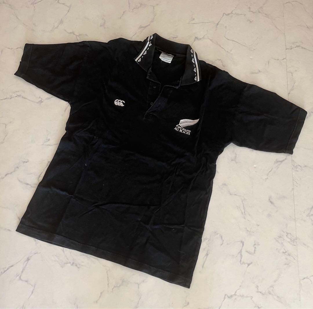 カンタベリー オールブラックス 刺繍ロゴ ラガーシャツ - メルカリ