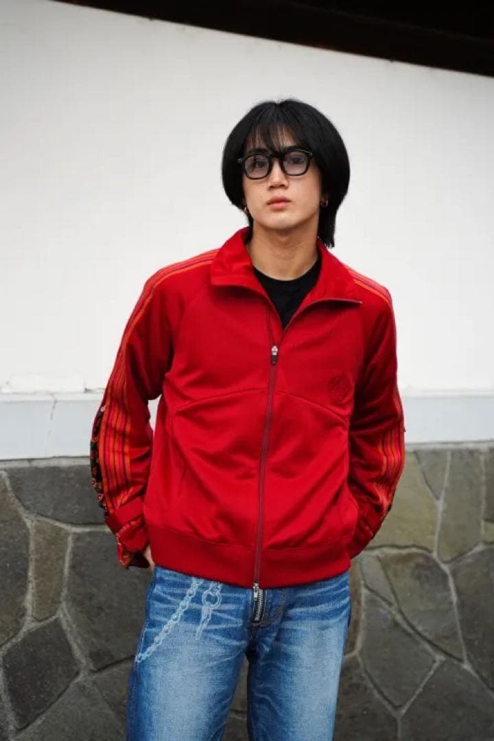 【Mサイズ】Leh レー ジップトラックブルゾン　赤　トラックジャケット