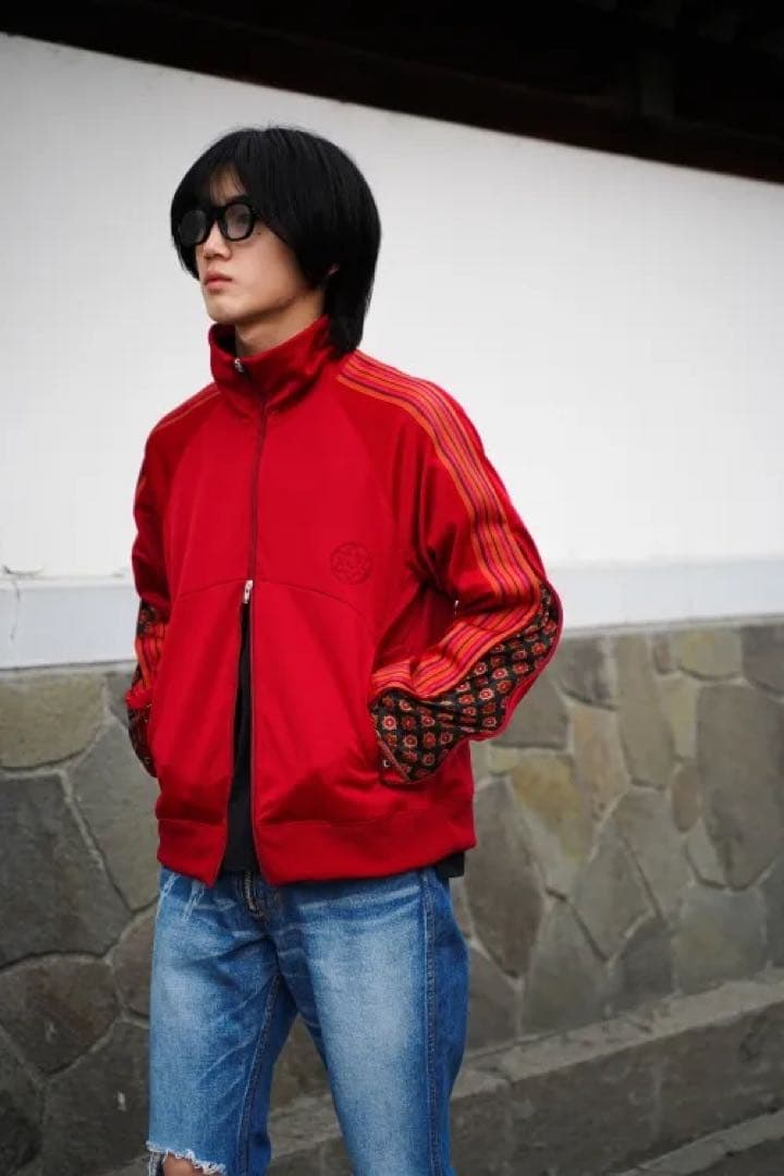 【Mサイズ】Leh レー ジップトラックブルゾン　赤　トラックジャケット