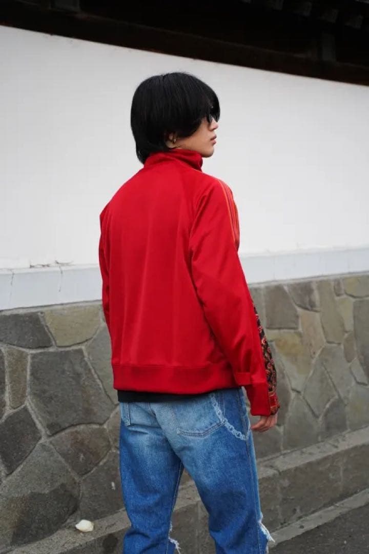 【Mサイズ】Leh レー ジップトラックブルゾン　赤　トラックジャケット