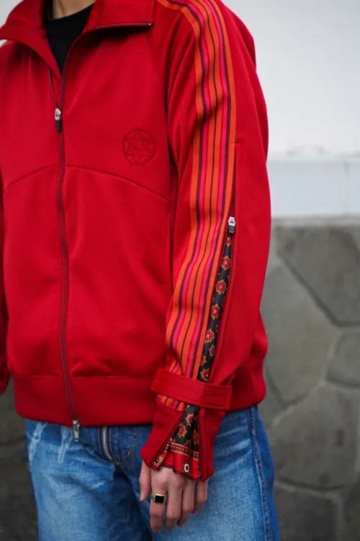 【Mサイズ】Leh レー ジップトラックブルゾン　赤　トラックジャケット