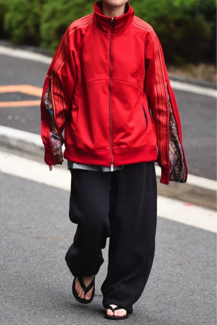 【Mサイズ】Leh レー ジップトラックブルゾン　赤　トラックジャケット