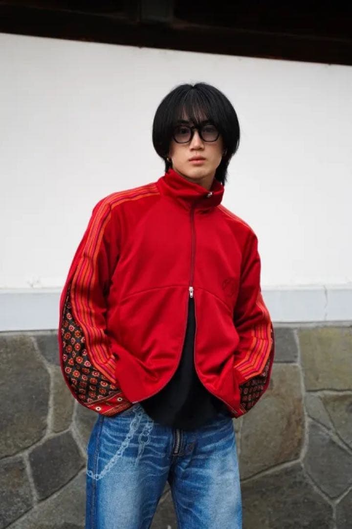 【Mサイズ】Leh レー ジップトラックブルゾン　赤　トラックジャケット