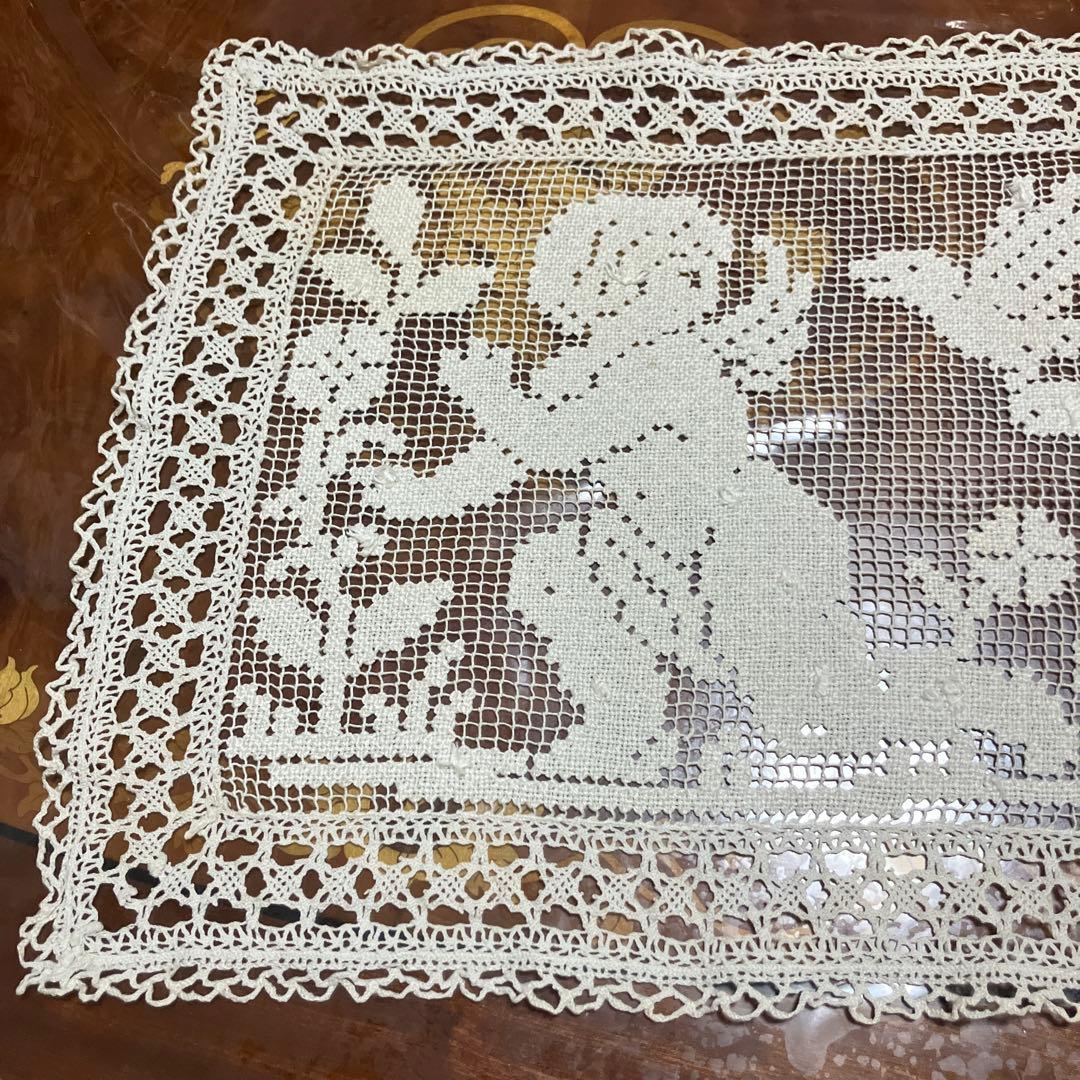 ❤️天使・ロマンティック好きさんに❤️天使と鳥モチーフのフィレレース