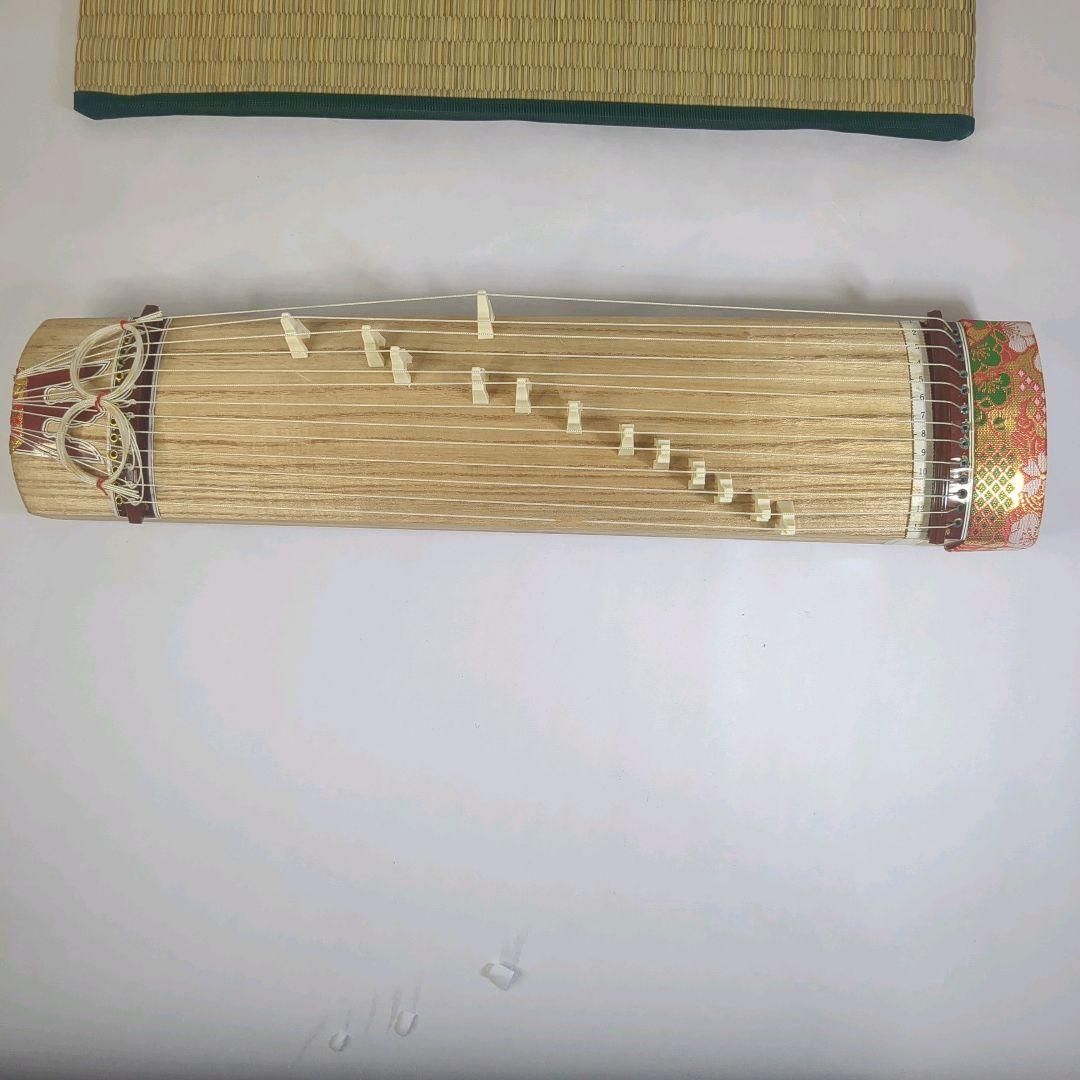 【美品】ミニ琴 全長約42cm 短琴 和楽器 13弦 お筝 お琴