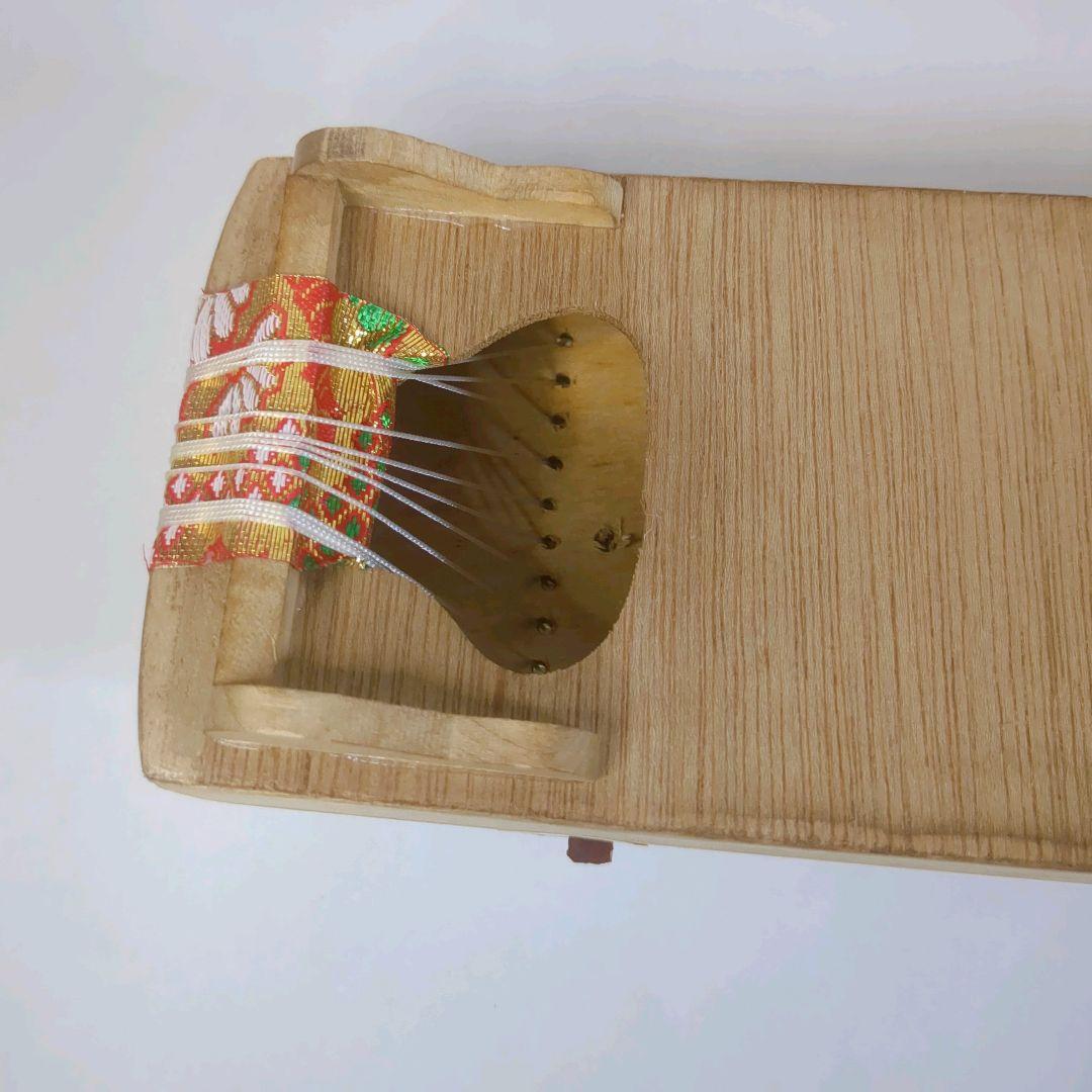 【美品】ミニ琴 全長約42cm 短琴 和楽器 13弦 お筝 お琴