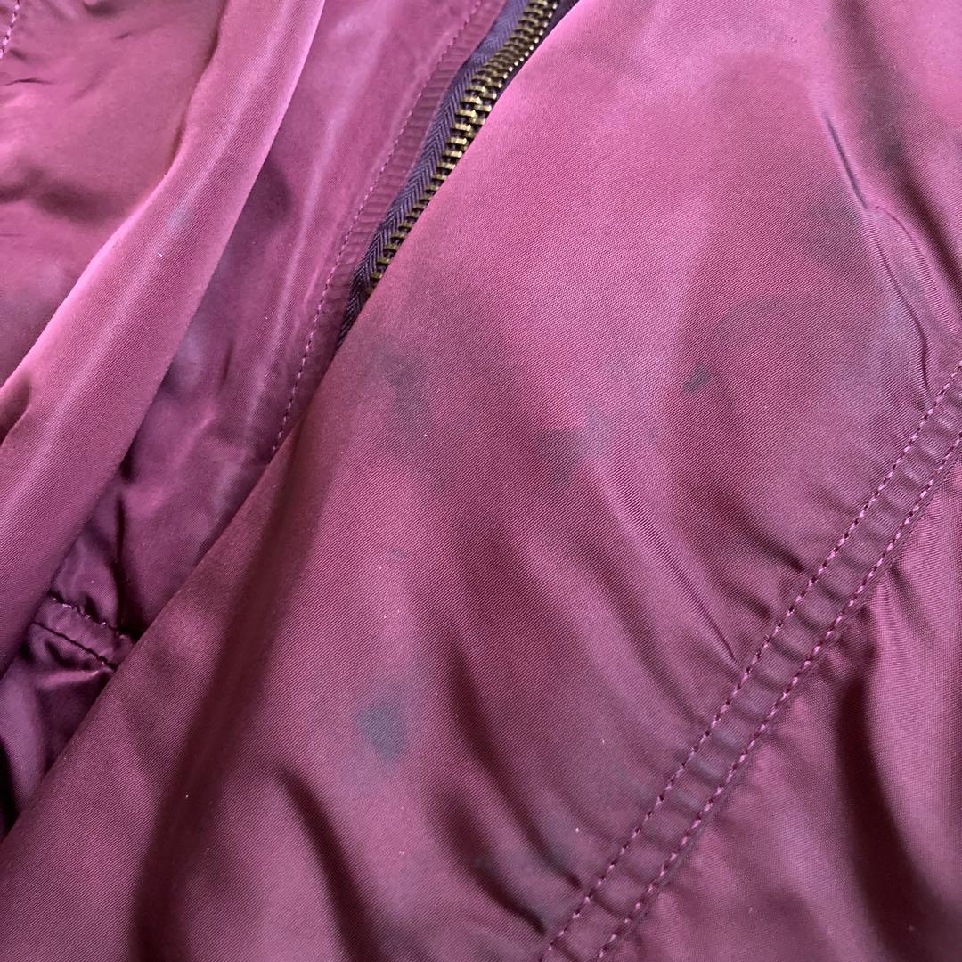 《希少カラー》80s USA製 ALPHA MA-1 L ヴィンテージ ボルドー