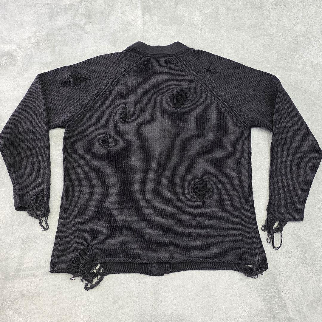 ナンバーナイン ダメージカーディガン 2 ブラック カートコバーン