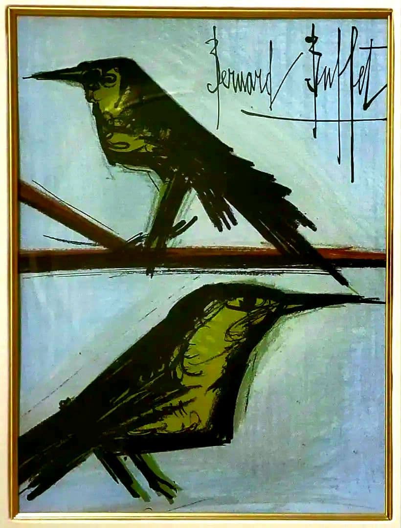 そ*れ様 【ベルナール・ビュッフェ】リトグラフ『二羽の鳥』1967年制作