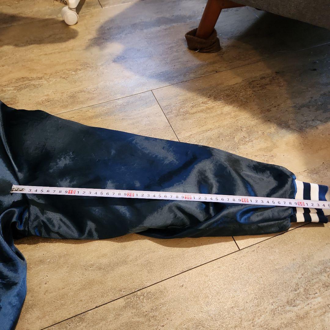 フリーメイソン ネイビー サテン スタジャン　ヴィンテージ　古着