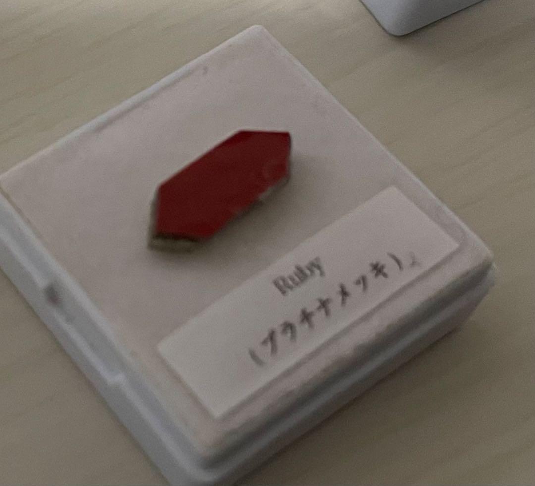 専用 サウンドストーン　18KGP プラチナメッキ　ルビー