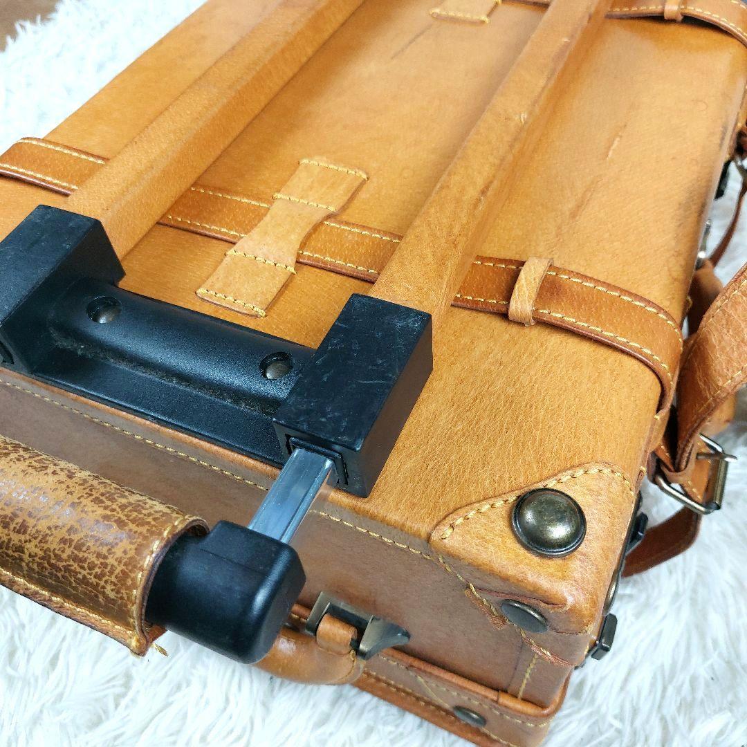 ユーラシアトランク 本革レザー シフレキャリーバッグ 旅行スーツケース キャメル