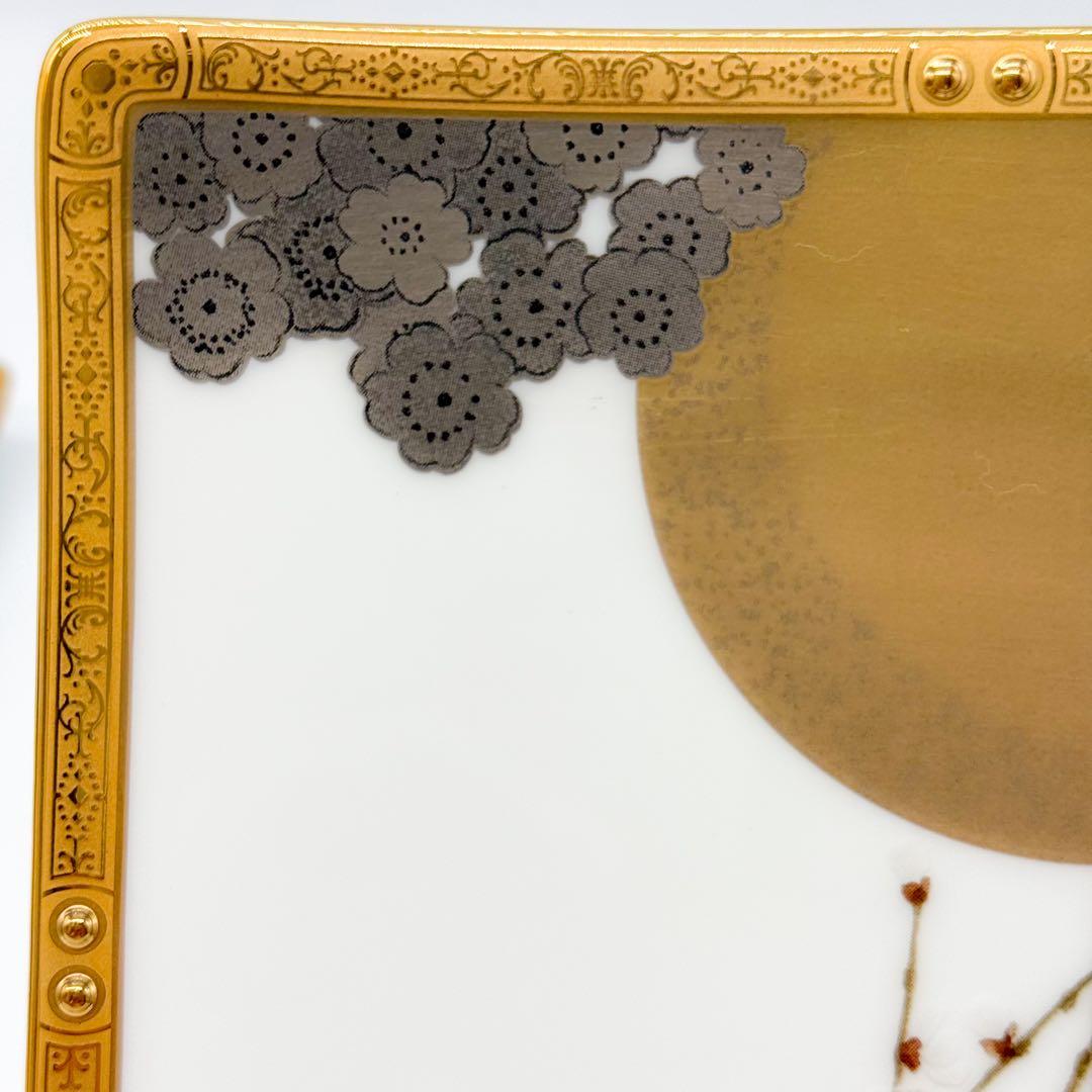 ノリタケ 100周年記念 四季彩舞曲 スクエアプレート 梅・杜若 2枚セット