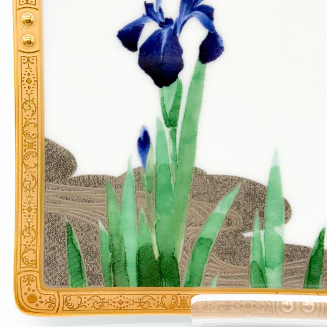 ノリタケ 100周年記念 四季彩舞曲 スクエアプレート 梅・杜若 2枚セット