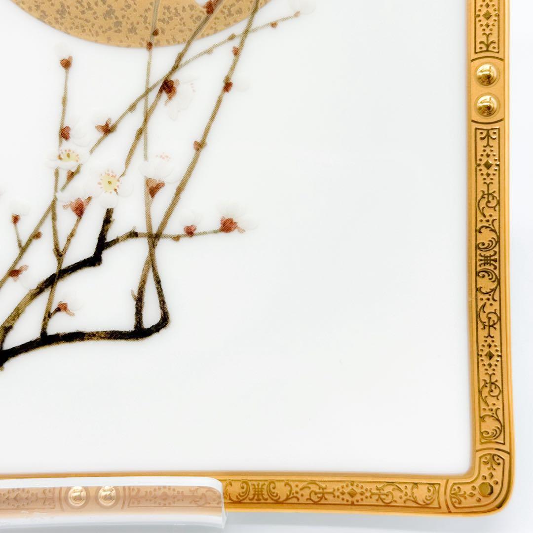 ノリタケ 100周年記念 四季彩舞曲 スクエアプレート 梅・杜若 2枚セット