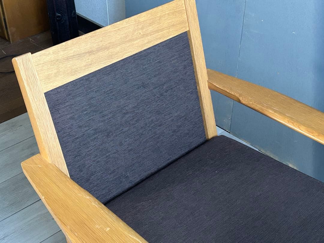 ①飛騨産業 HIDA カヤ KAYA 1Pソファ オーク無垢材 ラウンジ NG②