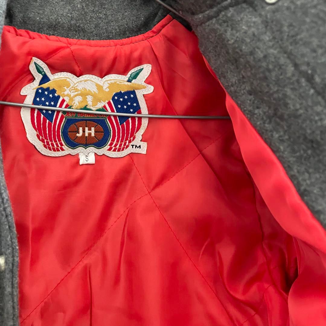 ジェフハミルトン ウールジャケット スタジャン NBA バスケ グレー