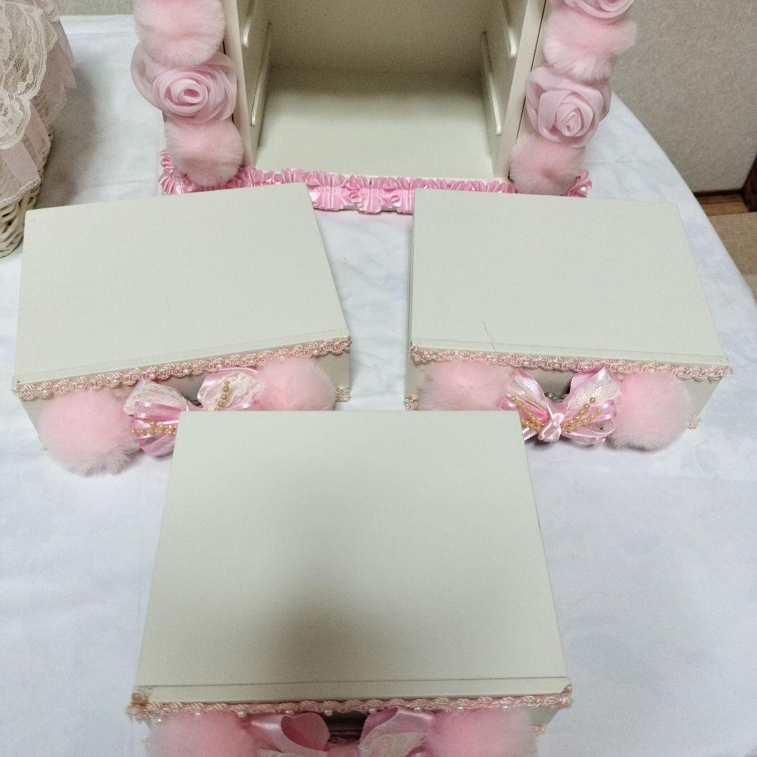 プリンセス姫系アクセサリーケース&くまちゃん小物入れディアマンテ　ピンク