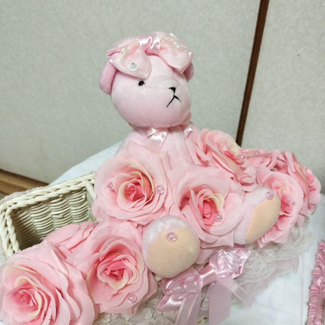 プリンセス姫系アクセサリーケース&くまちゃん小物入れディアマンテ　ピンク