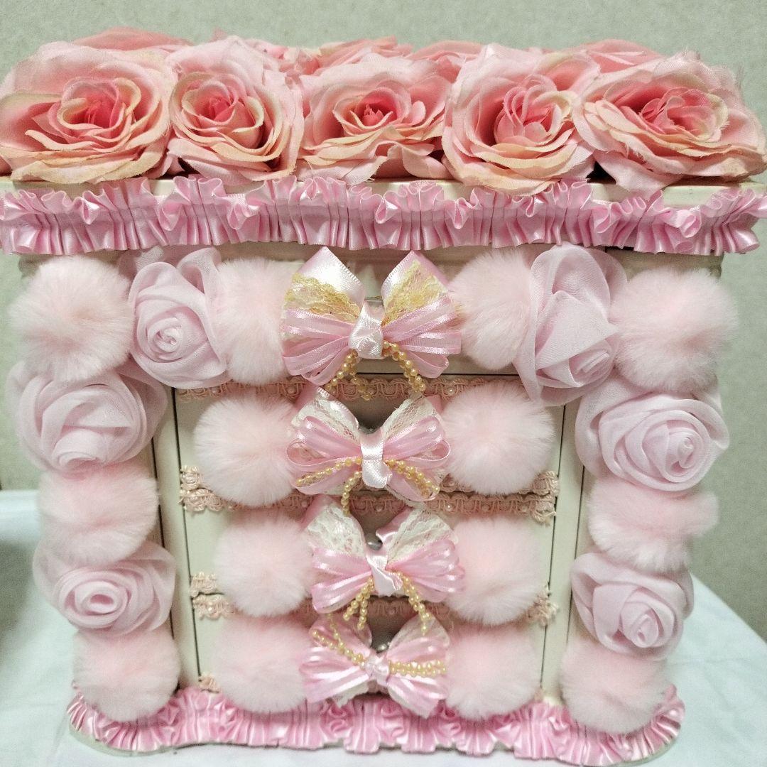 プリンセス姫系アクセサリーケース&くまちゃん小物入れディアマンテ　ピンク