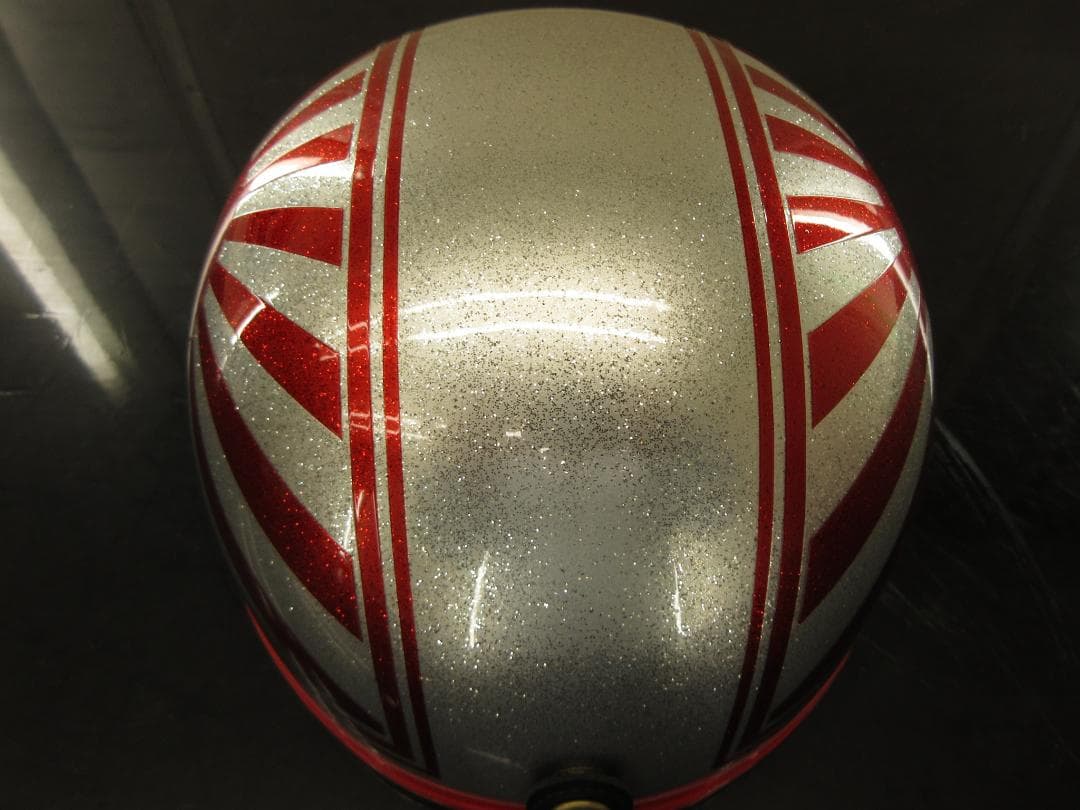 送料込！！カスタムコルク半　富士日章　銀ラメ赤　最安値003