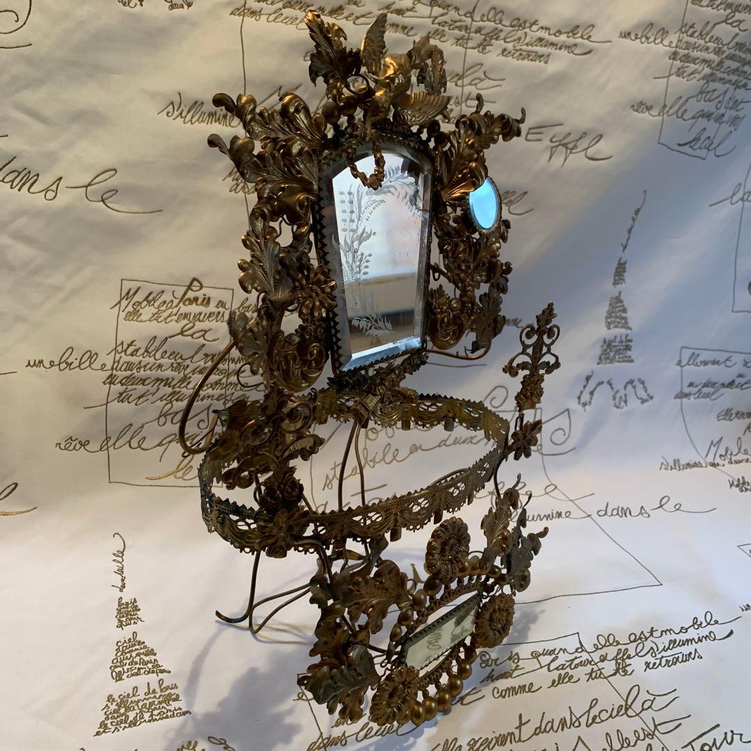 フランスアンティーク　1850年頃ナポレオントロワ期エレガントなマリアージュ飾り