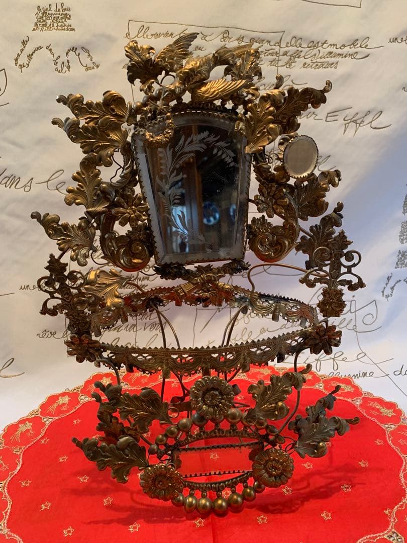 フランスアンティーク　1850年頃ナポレオントロワ期エレガントなマリアージュ飾り