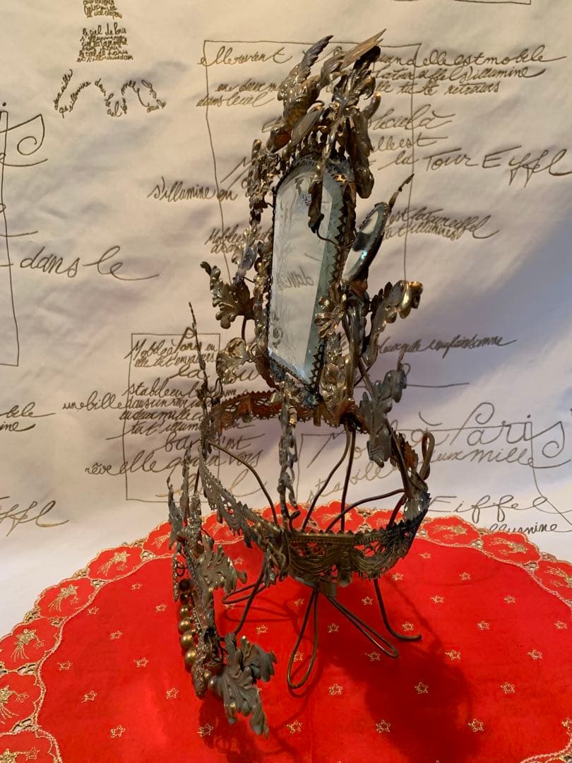 フランスアンティーク　1850年頃ナポレオントロワ期エレガントなマリアージュ飾り