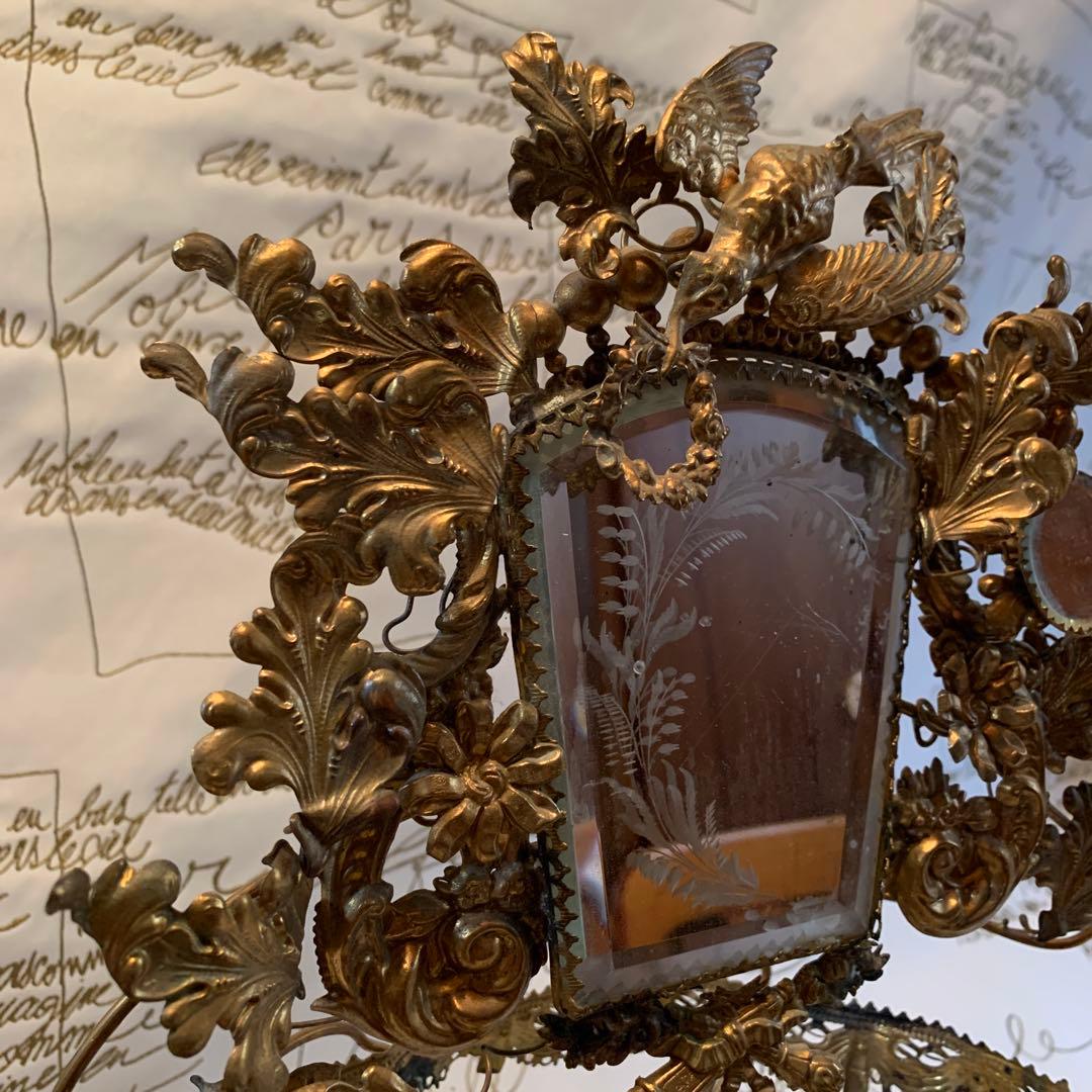 フランスアンティーク　1850年頃ナポレオントロワ期エレガントなマリアージュ飾り