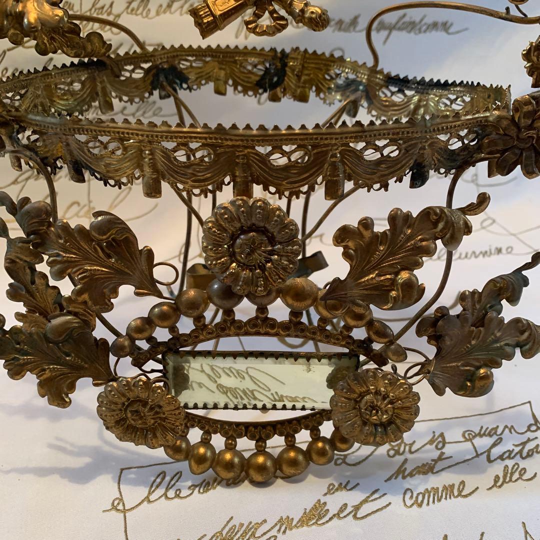 フランスアンティーク　1850年頃ナポレオントロワ期エレガントなマリアージュ飾り