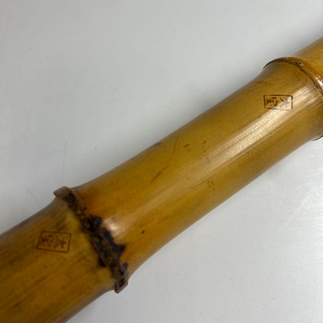 大宝在銘　銀三線尺八D 吹口カバー付　長さ約49㎝　東Y7-0908③