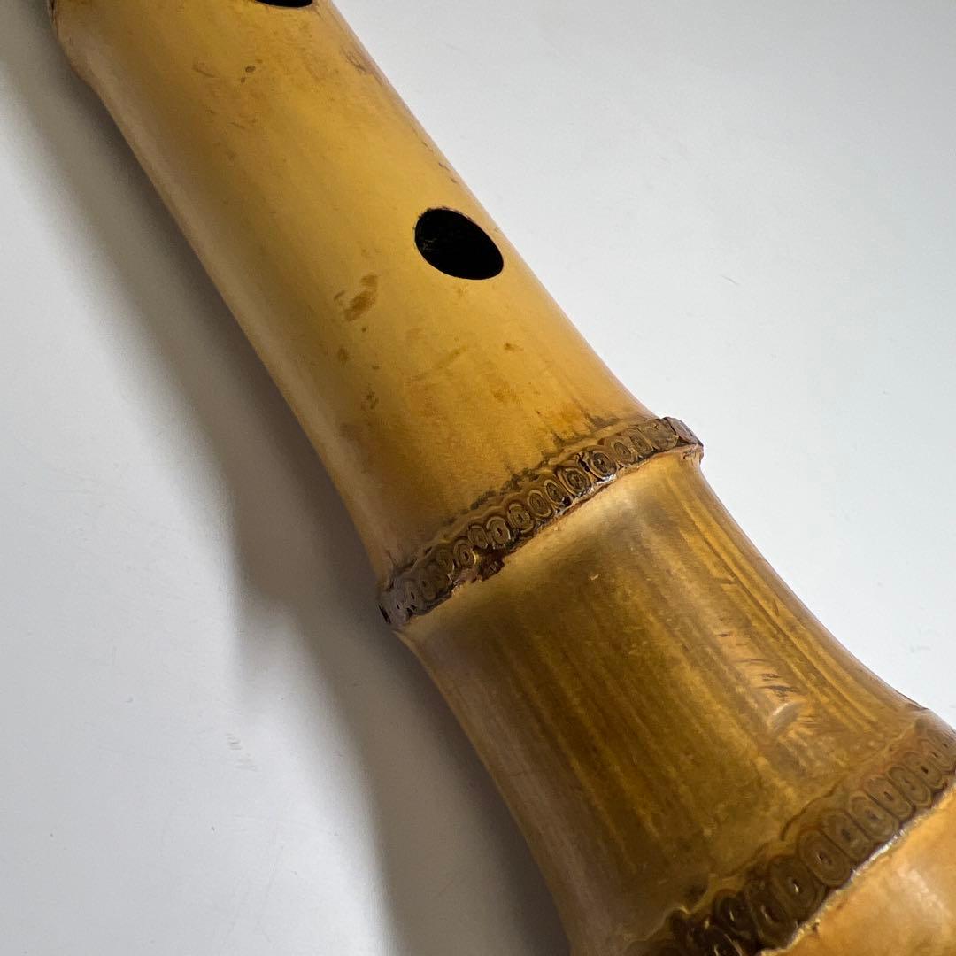 大宝在銘　銀三線尺八D 吹口カバー付　長さ約49㎝　東Y7-0908③