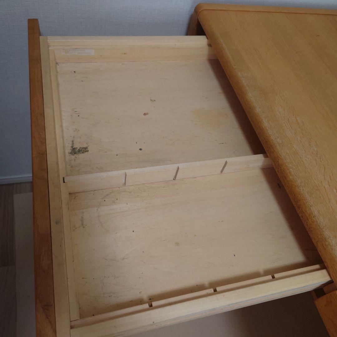 学びデスク　カリモク　木製デスク 引き出し付き 120cm