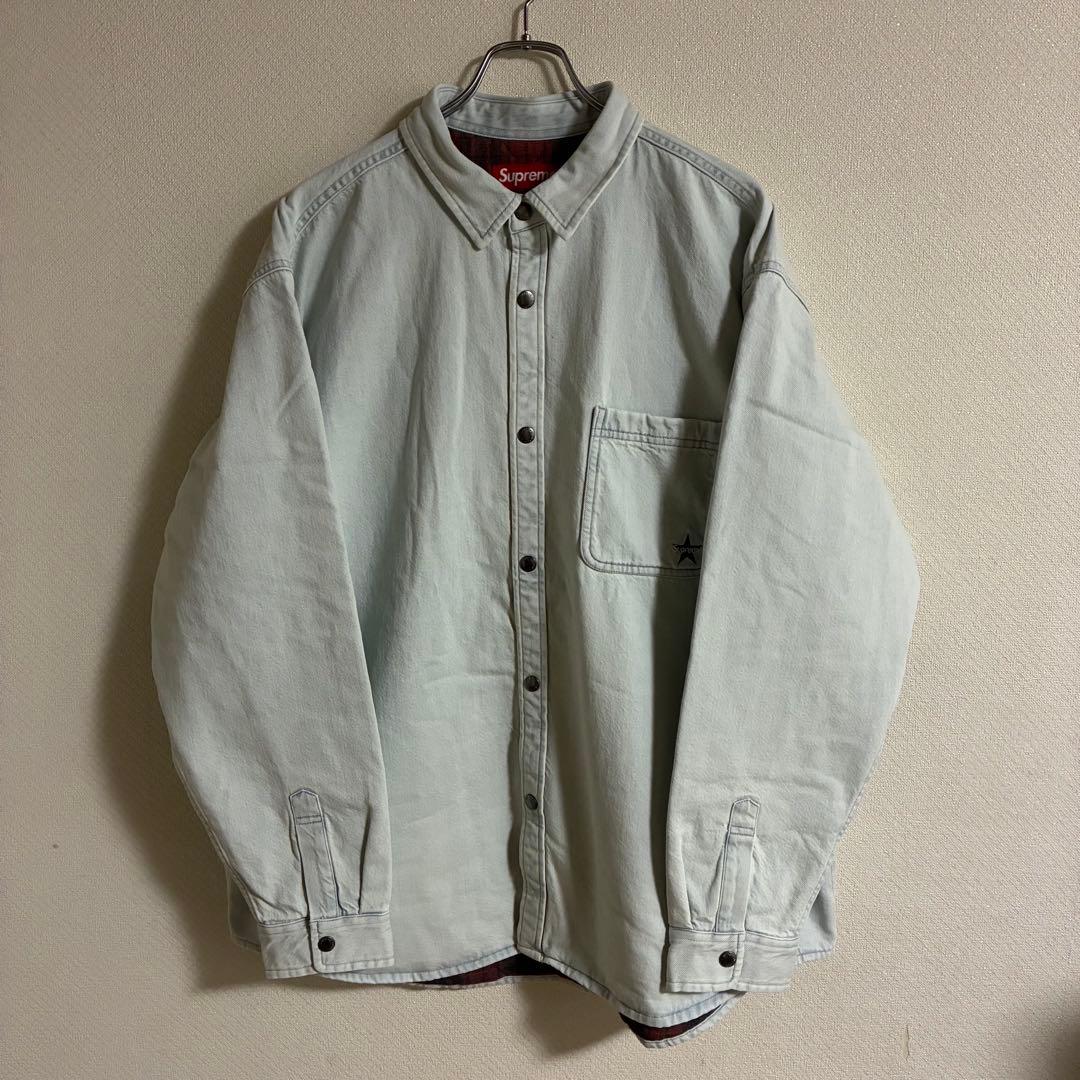 Supreme Quilted Lined Denim Snap Shirt - メルカリ