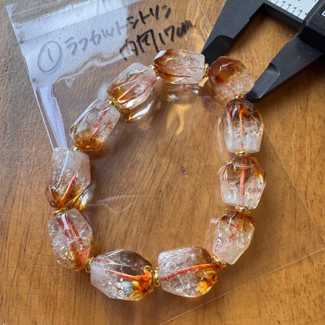 31天然石　12mm エレスチャルクォーツ　内周17cm