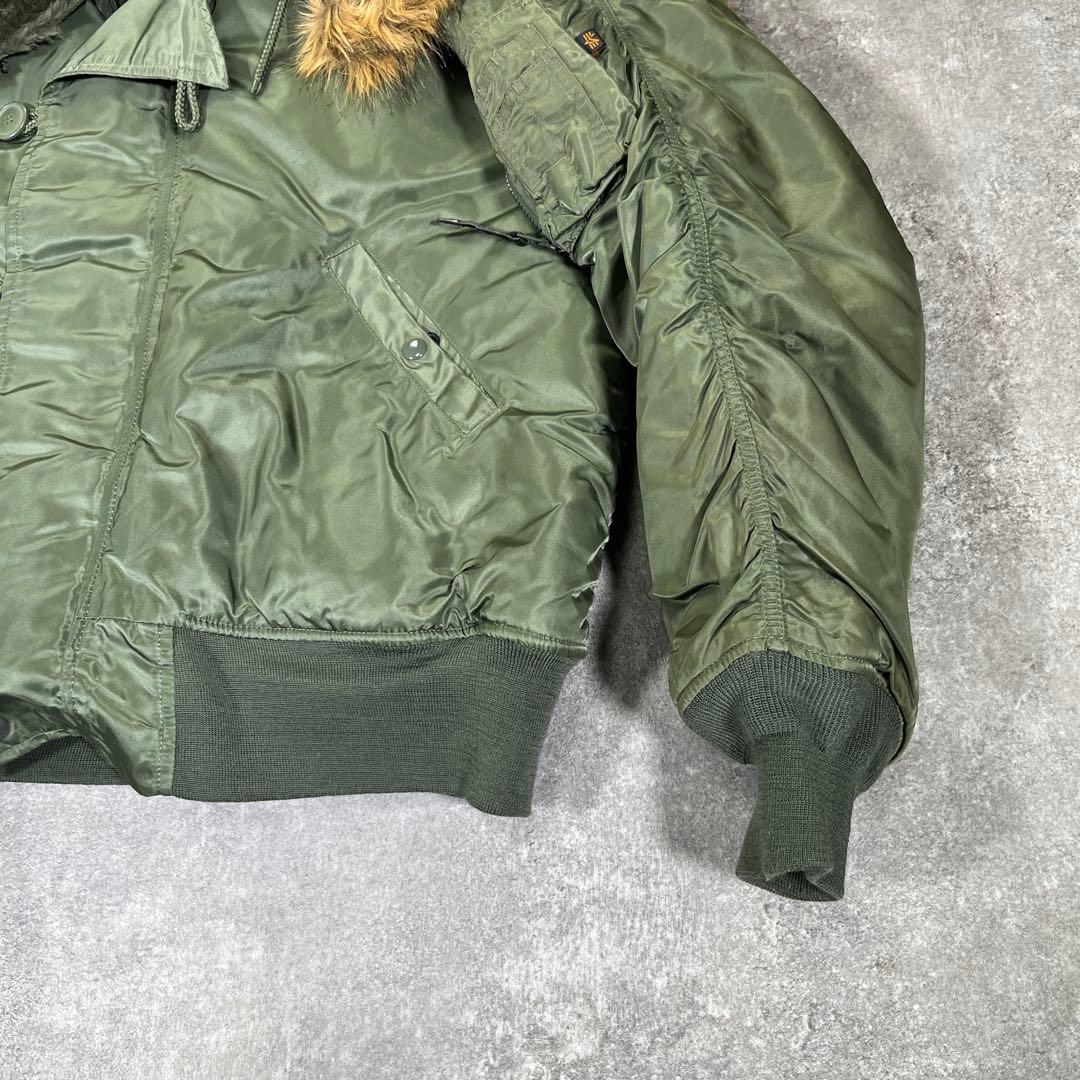 美品　アルファインダストリーズ　N-2B フライトジャケット　XL 短丈　カーキ
